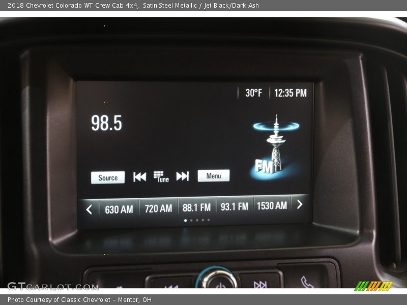 Satin Steel Metallic / Jet Black/Dark Ash 2018 Chevrolet Colorado WT Crew Cab 4x4