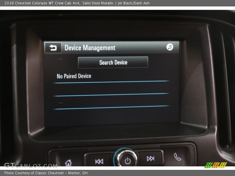 Satin Steel Metallic / Jet Black/Dark Ash 2018 Chevrolet Colorado WT Crew Cab 4x4