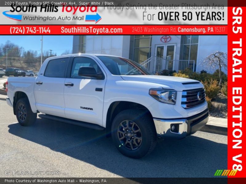 Super White / Black 2021 Toyota Tundra SR5 CrewMax 4x4