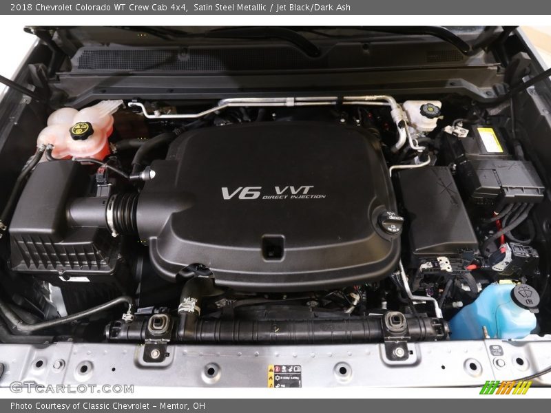 Satin Steel Metallic / Jet Black/Dark Ash 2018 Chevrolet Colorado WT Crew Cab 4x4