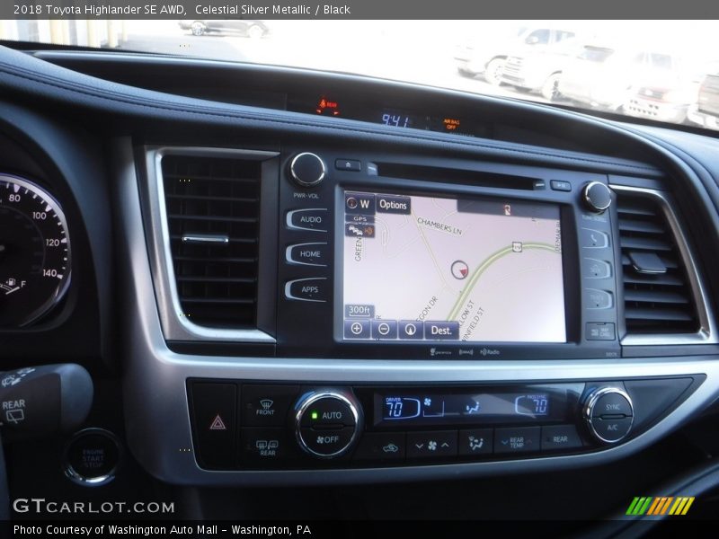 Celestial Silver Metallic / Black 2018 Toyota Highlander SE AWD