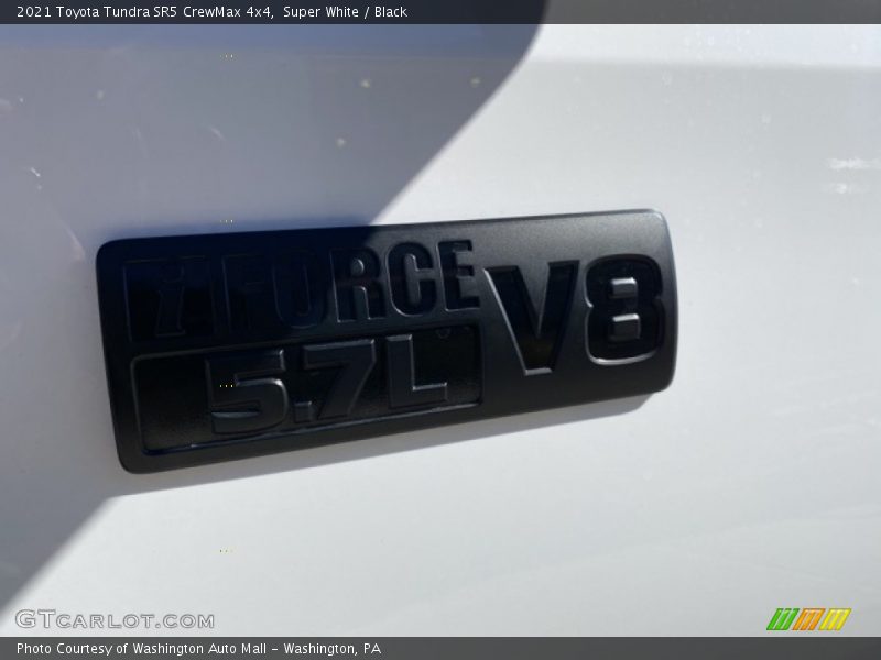 Super White / Black 2021 Toyota Tundra SR5 CrewMax 4x4