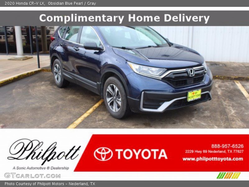Obsidian Blue Pearl / Gray 2020 Honda CR-V LX