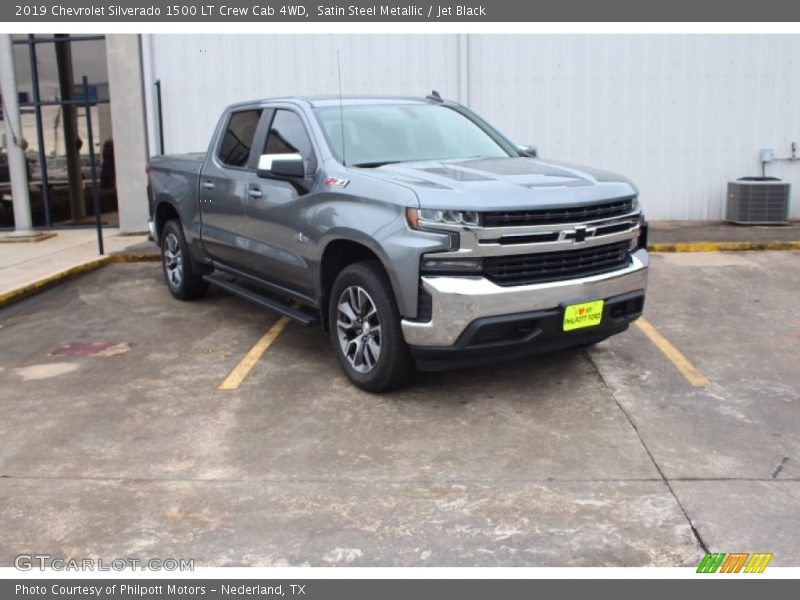 Satin Steel Metallic / Jet Black 2019 Chevrolet Silverado 1500 LT Crew Cab 4WD