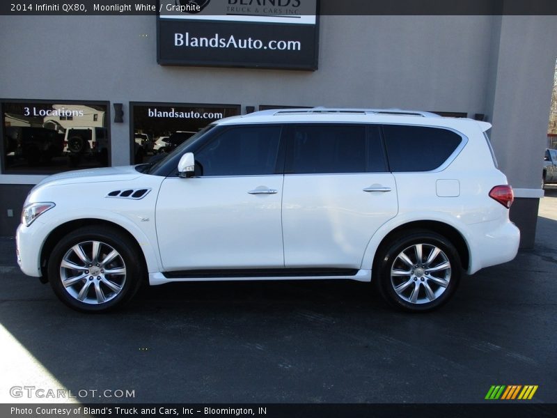 Moonlight White / Graphite 2014 Infiniti QX80