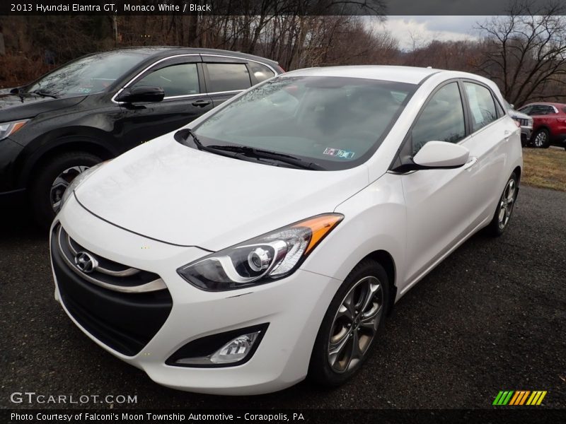 Monaco White / Black 2013 Hyundai Elantra GT