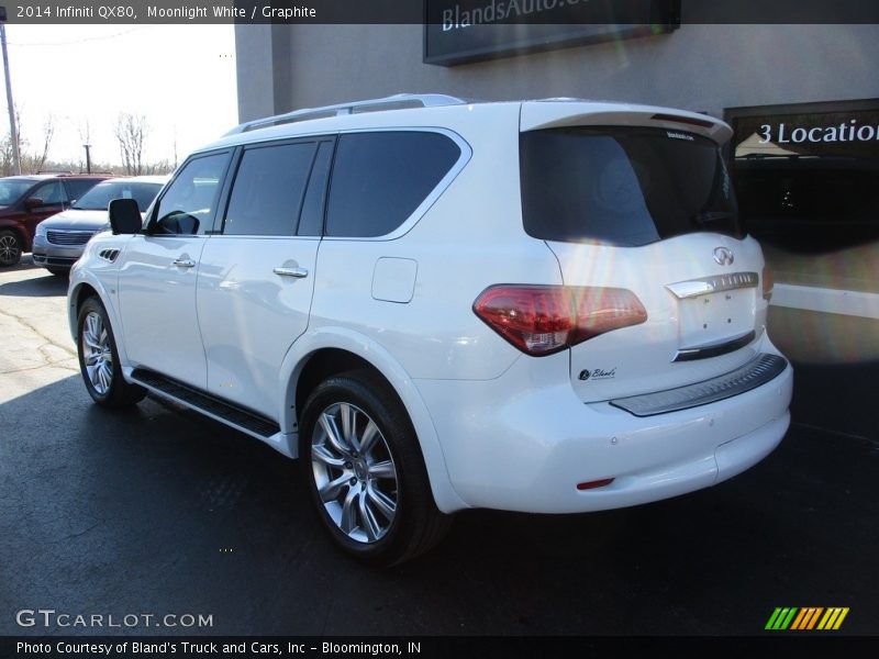 Moonlight White / Graphite 2014 Infiniti QX80