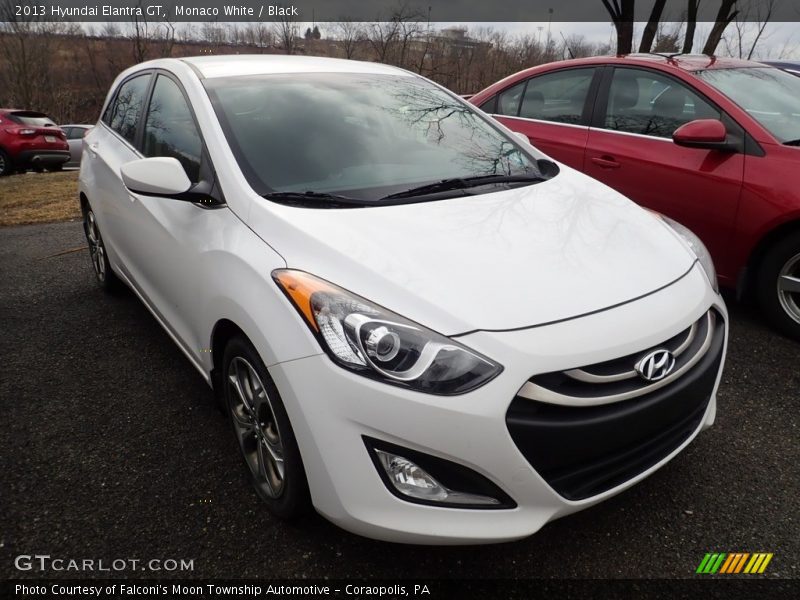 Monaco White / Black 2013 Hyundai Elantra GT
