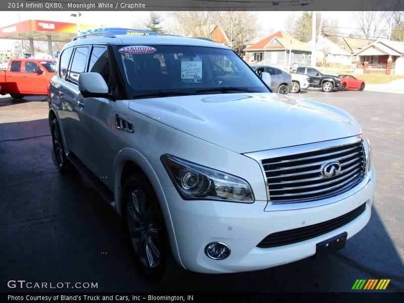 Moonlight White / Graphite 2014 Infiniti QX80