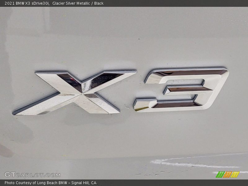 Glacier Silver Metallic / Black 2021 BMW X3 sDrive30i