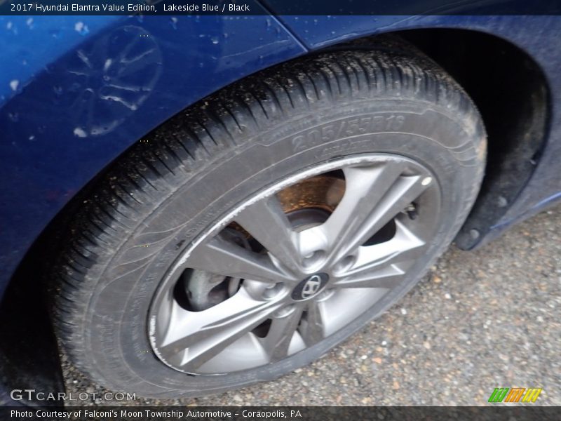 Lakeside Blue / Black 2017 Hyundai Elantra Value Edition