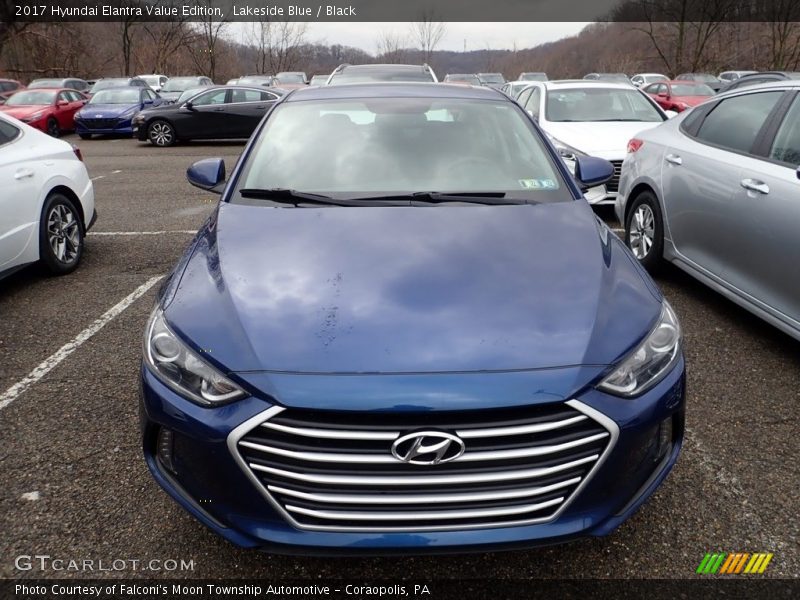 Lakeside Blue / Black 2017 Hyundai Elantra Value Edition