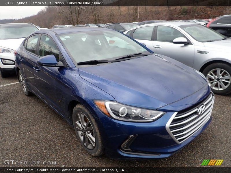 Lakeside Blue / Black 2017 Hyundai Elantra Value Edition