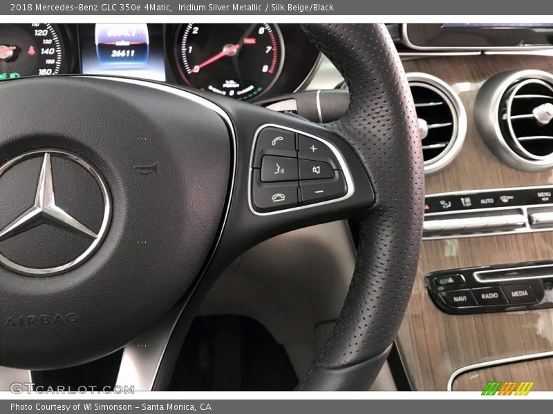 Iridium Silver Metallic / Silk Beige/Black 2018 Mercedes-Benz GLC 350e 4Matic