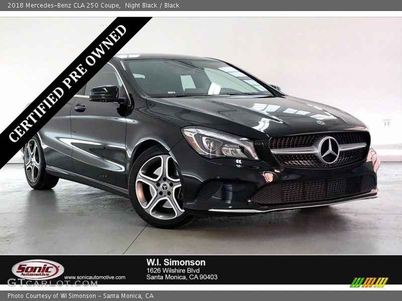 Night Black / Black 2018 Mercedes-Benz CLA 250 Coupe