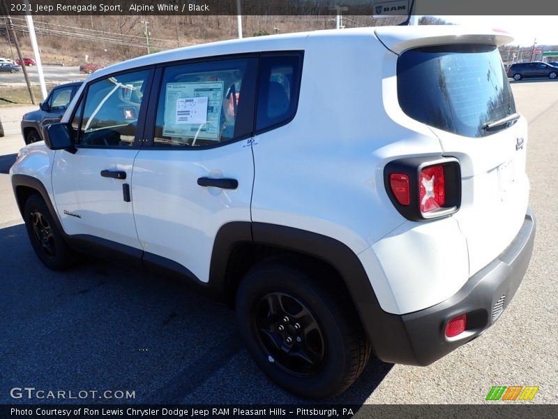 Alpine White / Black 2021 Jeep Renegade Sport