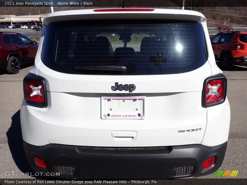 Alpine White / Black 2021 Jeep Renegade Sport