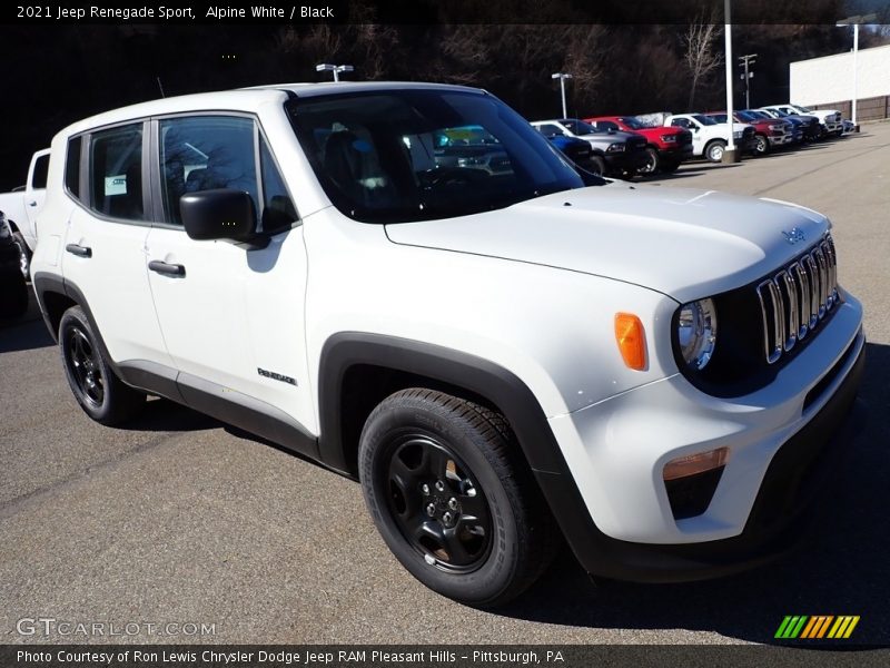 Alpine White / Black 2021 Jeep Renegade Sport
