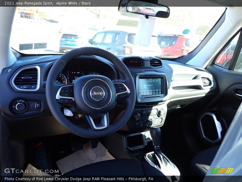 Alpine White / Black 2021 Jeep Renegade Sport