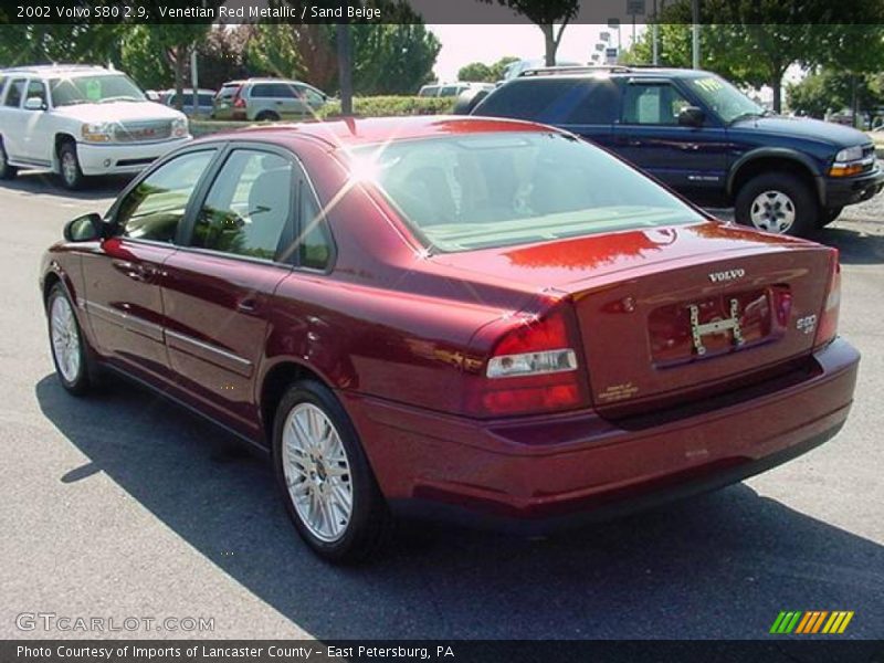 Venetian Red Metallic / Sand Beige 2002 Volvo S80 2.9