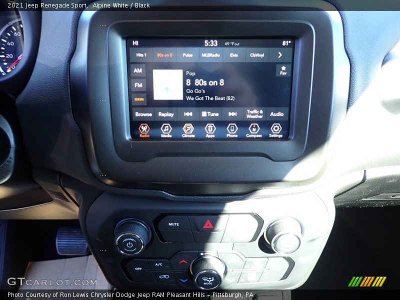 Alpine White / Black 2021 Jeep Renegade Sport