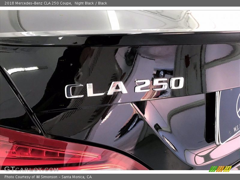 Night Black / Black 2018 Mercedes-Benz CLA 250 Coupe
