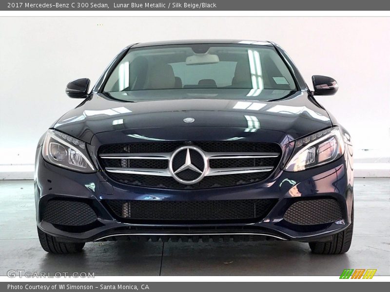 Lunar Blue Metallic / Silk Beige/Black 2017 Mercedes-Benz C 300 Sedan