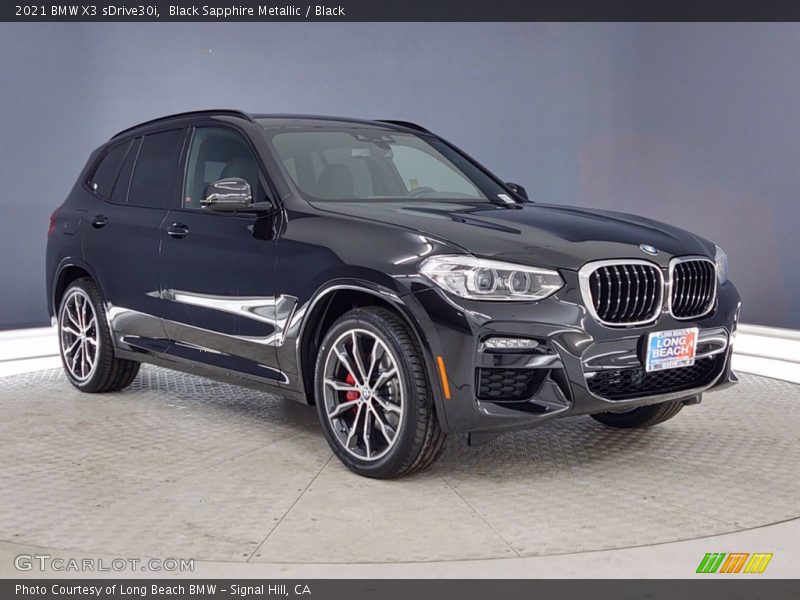 Black Sapphire Metallic / Black 2021 BMW X3 sDrive30i