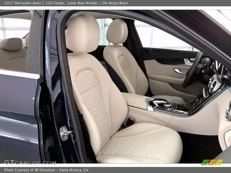 Lunar Blue Metallic / Silk Beige/Black 2017 Mercedes-Benz C 300 Sedan