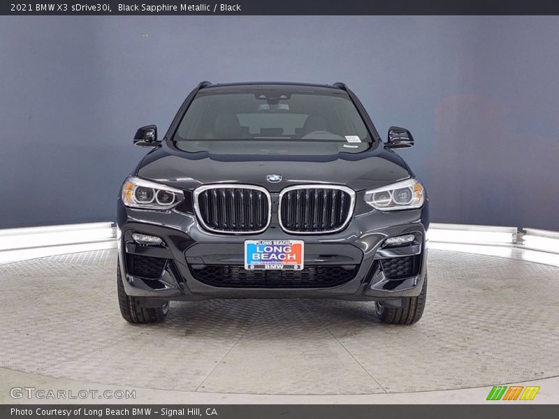 Black Sapphire Metallic / Black 2021 BMW X3 sDrive30i