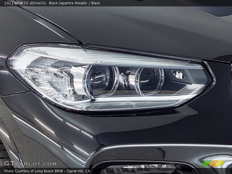 Black Sapphire Metallic / Black 2021 BMW X3 sDrive30i