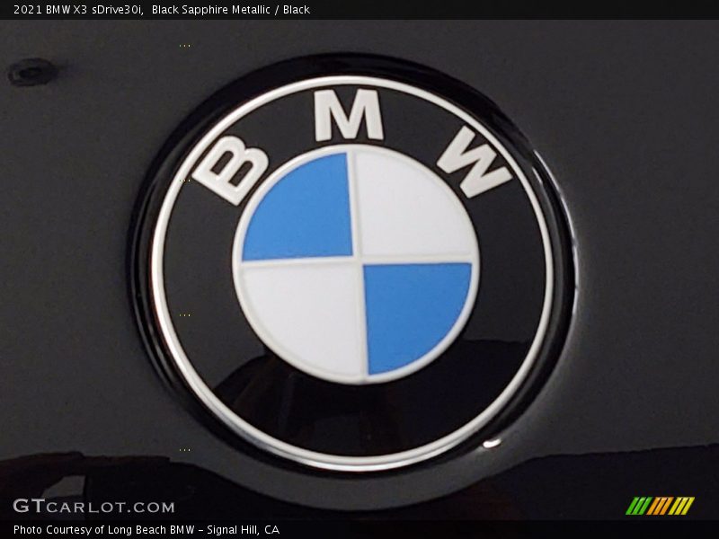 Black Sapphire Metallic / Black 2021 BMW X3 sDrive30i