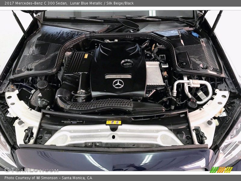Lunar Blue Metallic / Silk Beige/Black 2017 Mercedes-Benz C 300 Sedan