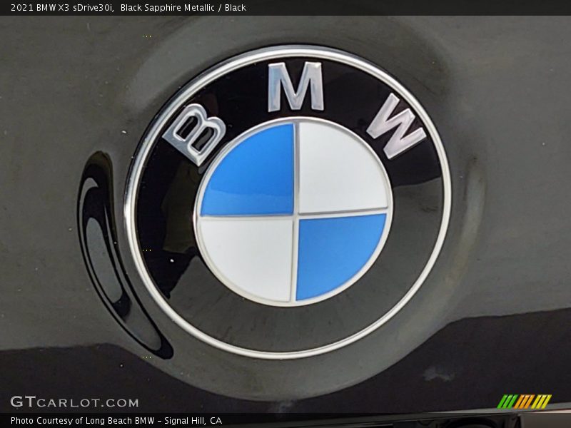 Black Sapphire Metallic / Black 2021 BMW X3 sDrive30i
