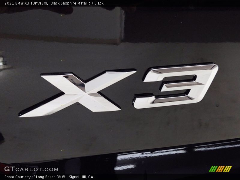 Black Sapphire Metallic / Black 2021 BMW X3 sDrive30i