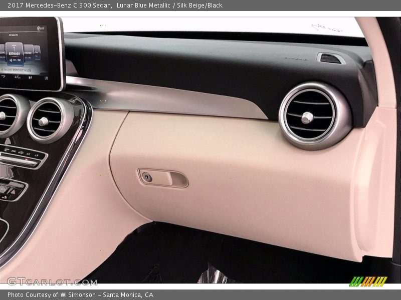 Lunar Blue Metallic / Silk Beige/Black 2017 Mercedes-Benz C 300 Sedan