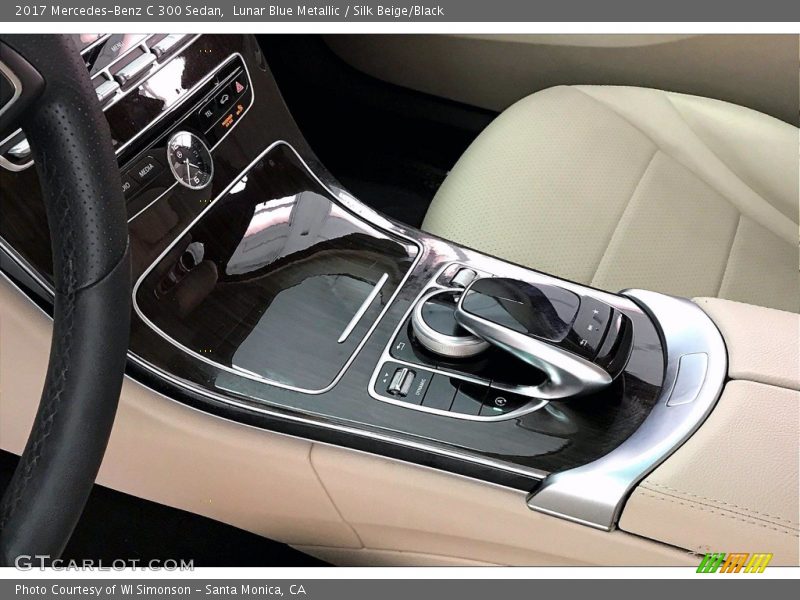 Lunar Blue Metallic / Silk Beige/Black 2017 Mercedes-Benz C 300 Sedan
