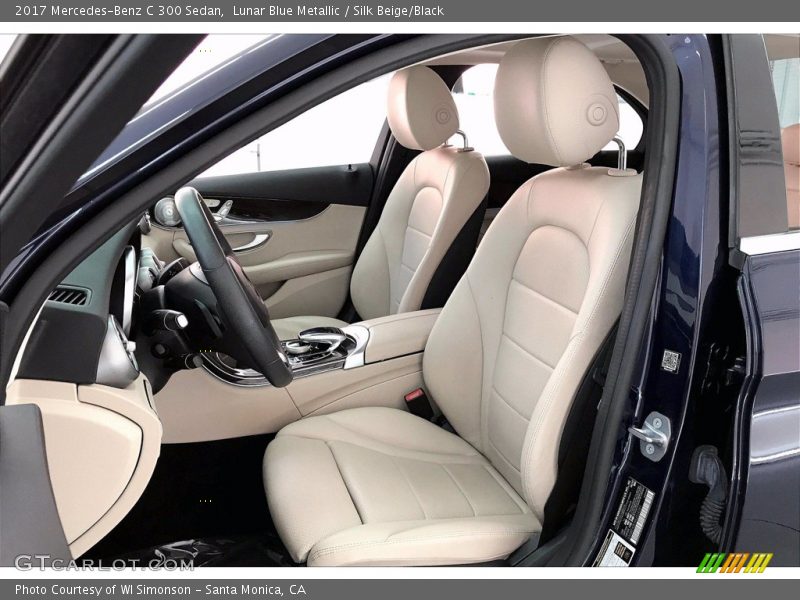Lunar Blue Metallic / Silk Beige/Black 2017 Mercedes-Benz C 300 Sedan