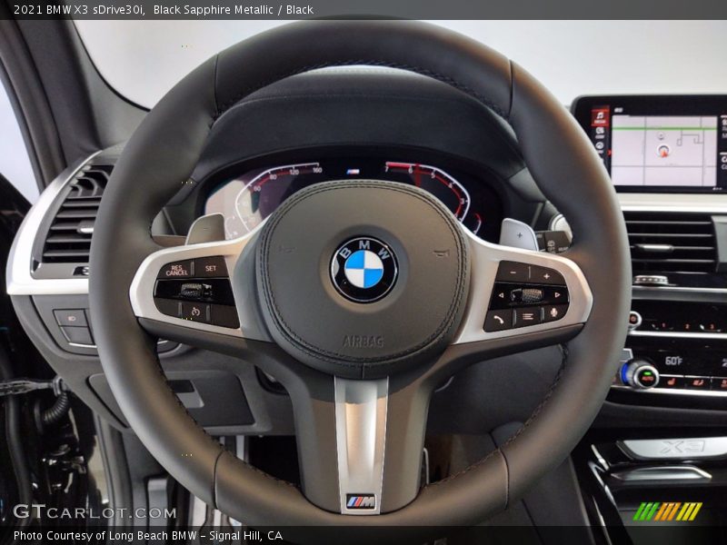Black Sapphire Metallic / Black 2021 BMW X3 sDrive30i