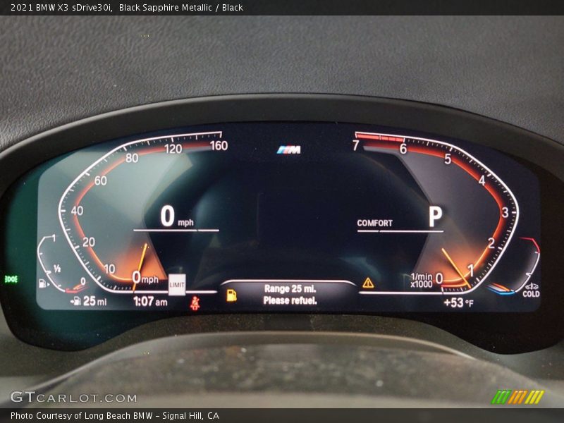 Black Sapphire Metallic / Black 2021 BMW X3 sDrive30i