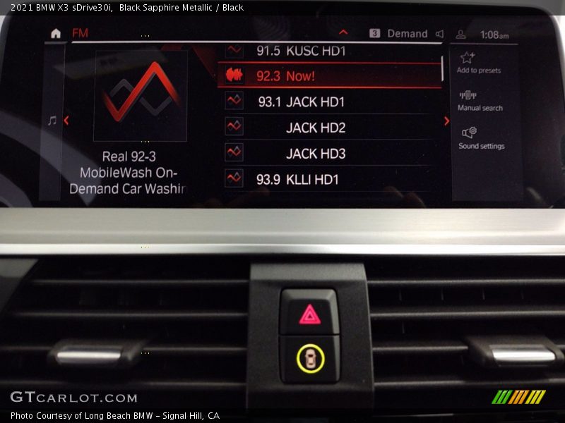 Black Sapphire Metallic / Black 2021 BMW X3 sDrive30i