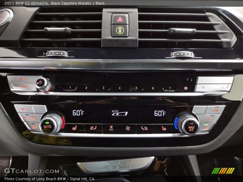 Black Sapphire Metallic / Black 2021 BMW X3 sDrive30i