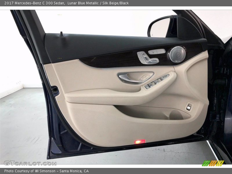 Lunar Blue Metallic / Silk Beige/Black 2017 Mercedes-Benz C 300 Sedan