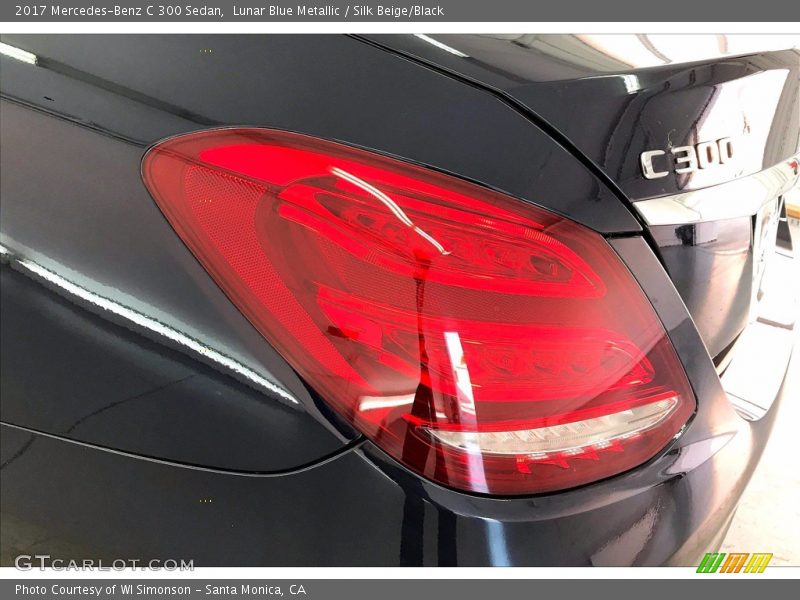 Lunar Blue Metallic / Silk Beige/Black 2017 Mercedes-Benz C 300 Sedan