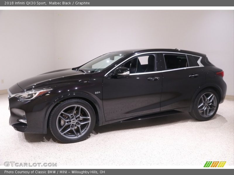 Malbec Black / Graphite 2018 Infiniti QX30 Sport