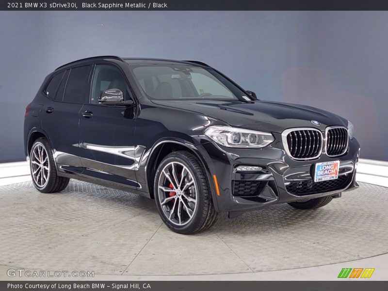 Black Sapphire Metallic / Black 2021 BMW X3 sDrive30i