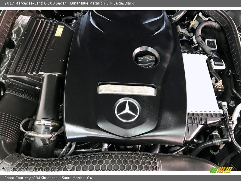 Lunar Blue Metallic / Silk Beige/Black 2017 Mercedes-Benz C 300 Sedan