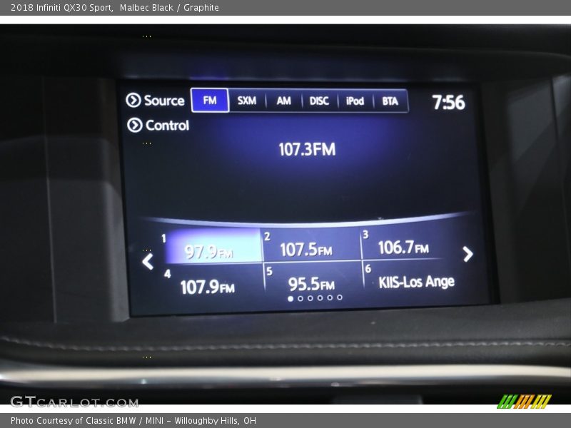 Malbec Black / Graphite 2018 Infiniti QX30 Sport