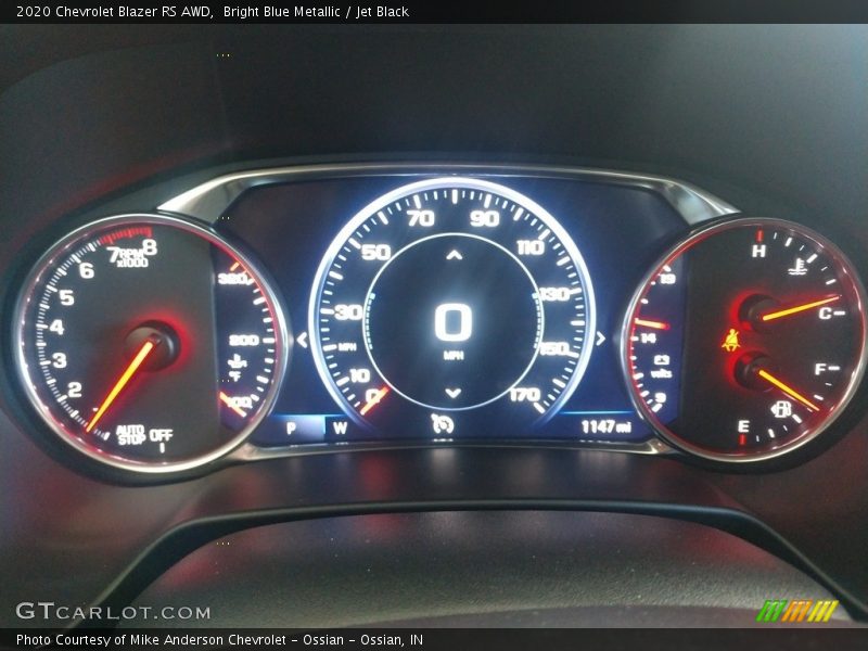 Bright Blue Metallic / Jet Black 2020 Chevrolet Blazer RS AWD