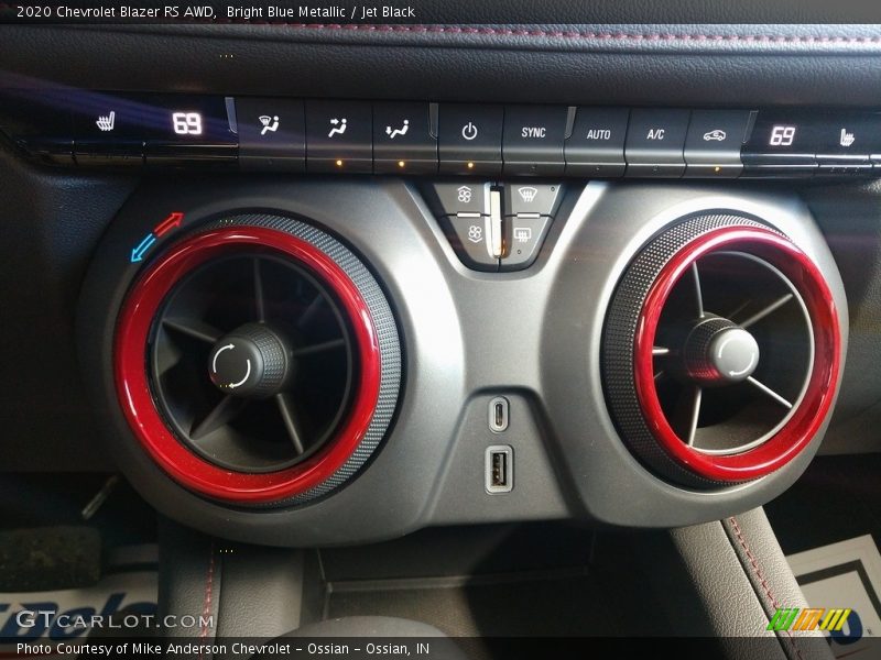Bright Blue Metallic / Jet Black 2020 Chevrolet Blazer RS AWD